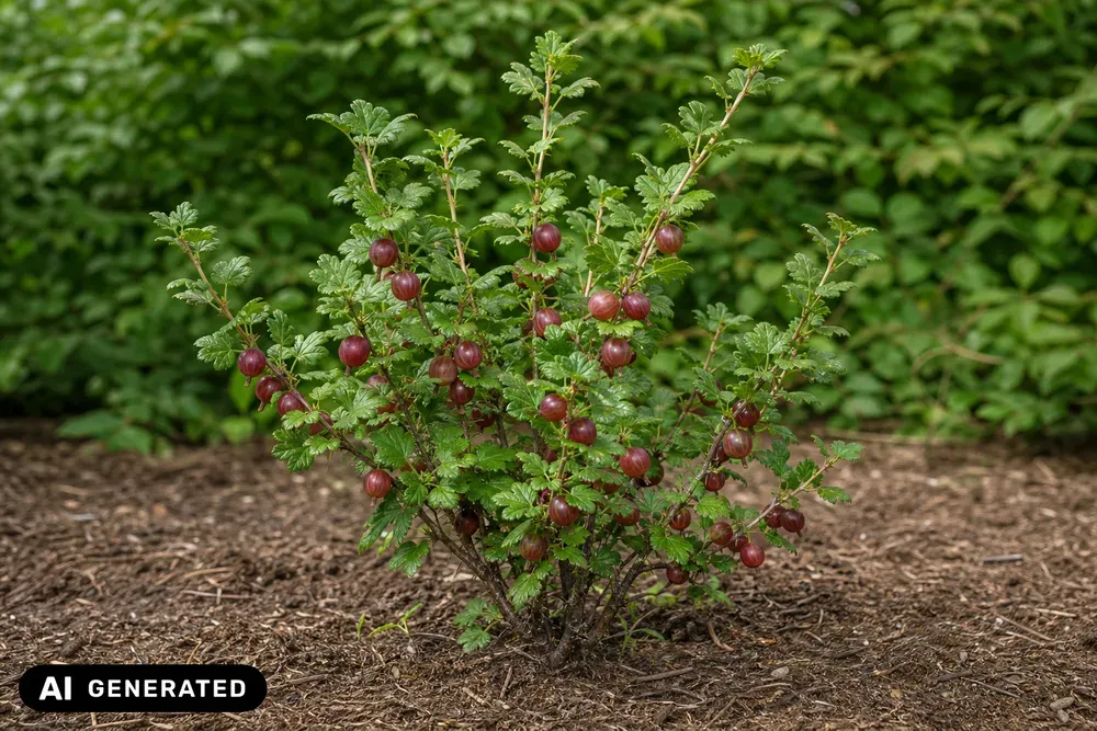 Säulen-Stachelbeere 'Hinnonmäki Rot' – Ribes uva-crispa 'Hinnonmäki Rot', Bild 3