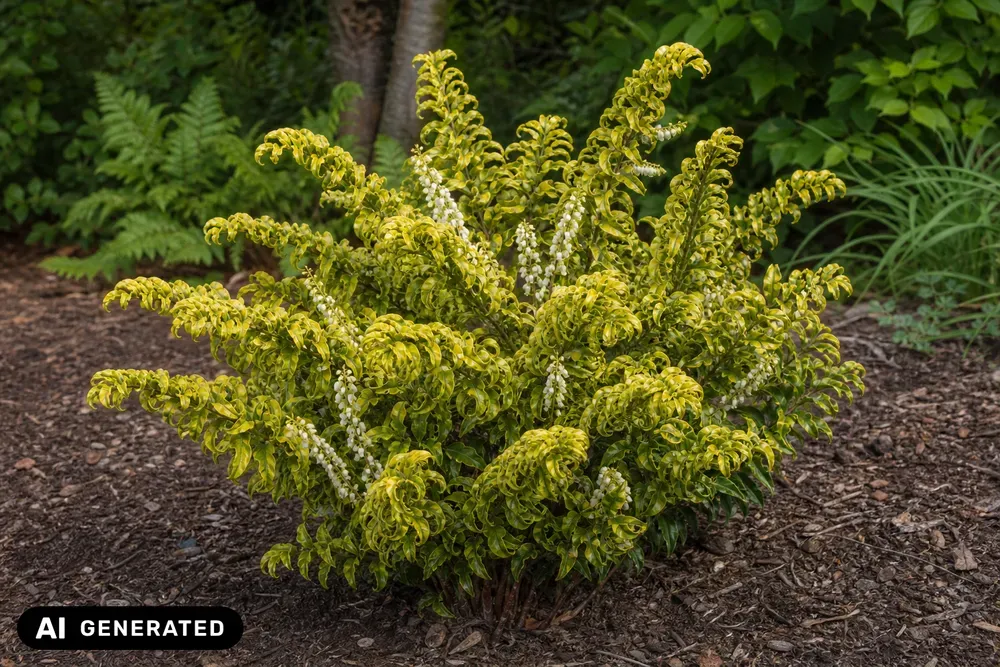 Achselblütige Traubenheide 'Curly Gold' – Leucothoe axillaris 'Curly Gold'