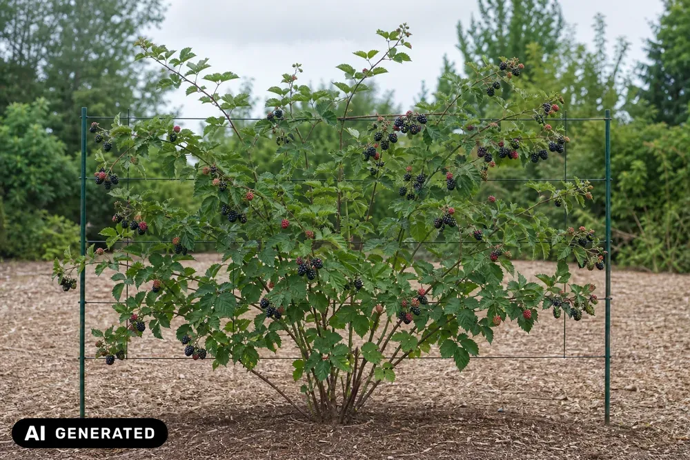 Stachellose Brombeere 'Oregon Thornless' – Rubus fruticosus 'Oregon Thornless'