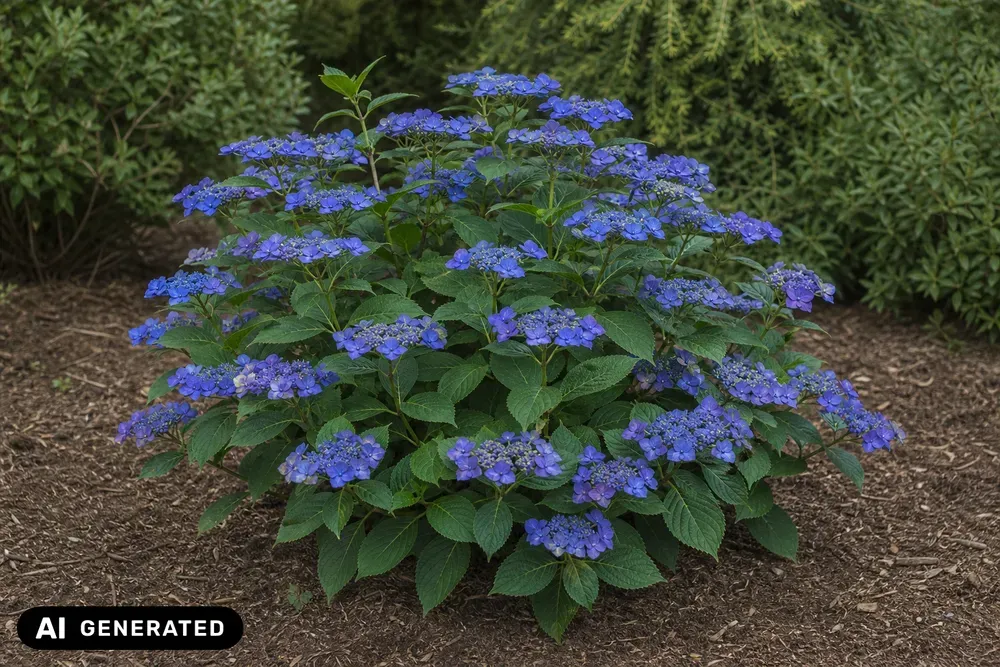 Tellerhortensie 'Bluebird' – Hydrangea serrata 'Bluebird'