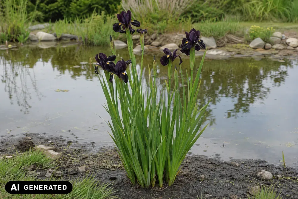 Louisiana-Schwertlilie 'Black Gamecock' – Iris × louisiana 'Black Gamecock'