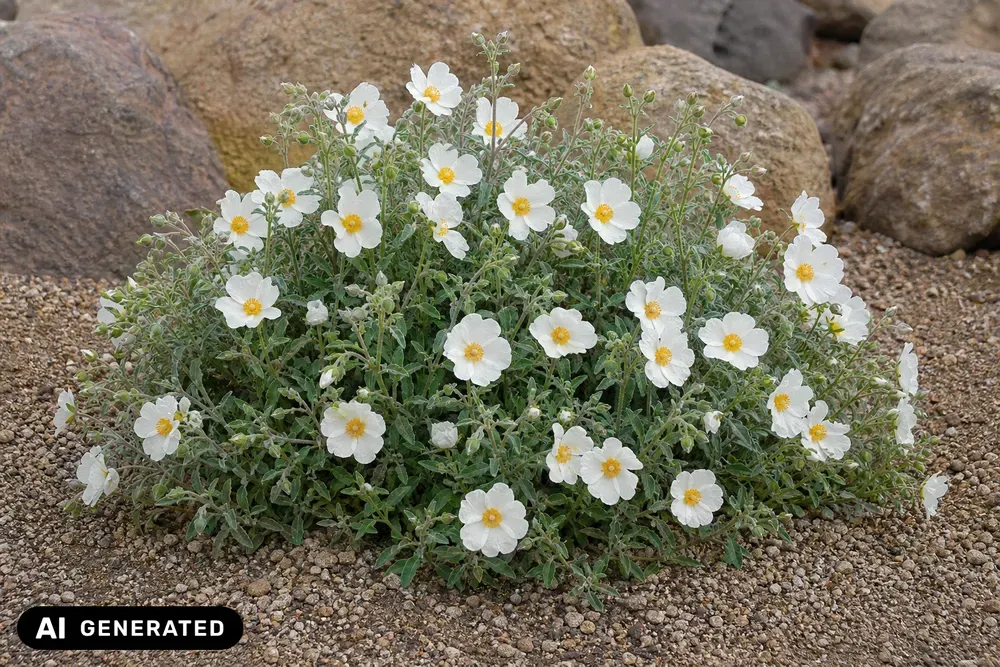 Garten-Sonnenröschen 'The Bride' – Helianthemum × cultorum 'The Bride'