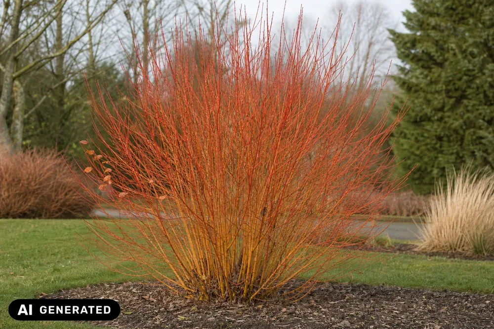Roter Hartriegel 'Midwinter Fire' – Cornus sanguinea 'Midwinter Fire', Bild 2