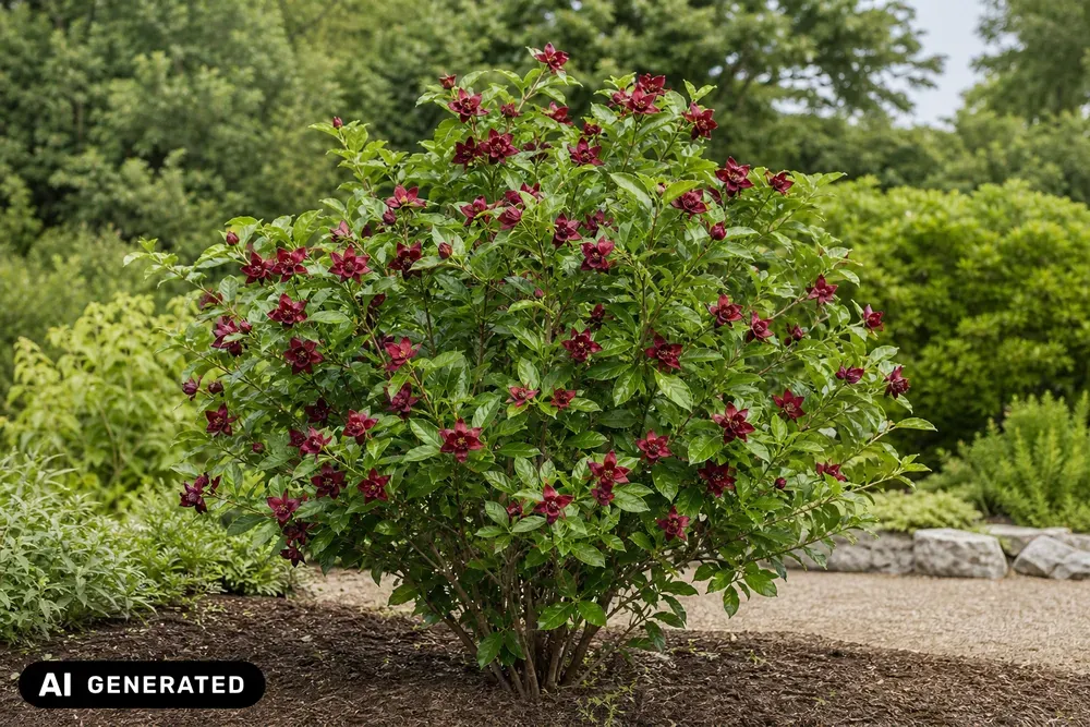 Raulstons Gewürzstrauch 'Hartlage Wine' – Calycanthus raulstonii 'Hartlage Wine'