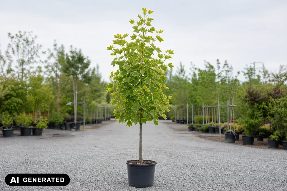 Goldrandiger Tulpenbaum 'Aureomarginatum' – Liriodendron tulipifera 'Aureomarginatum'