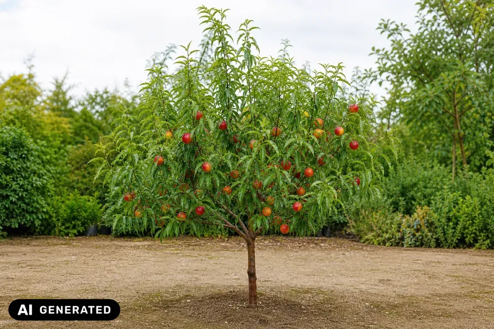 Nektarine 'Sandwich weiß' – Prunus nucipersica 'Sandwich weiß', Bild 2