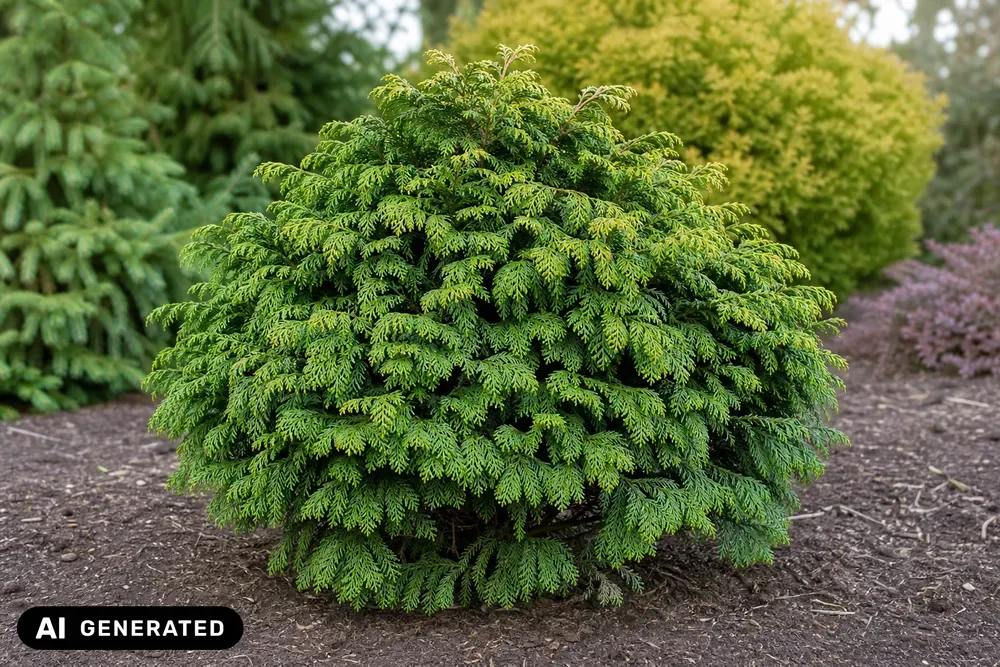 Zwerg-Hinoki-Scheinzypresse 'Pygmaea' – Chamaecyparis obtusa 'Pygmaea', Bild 2