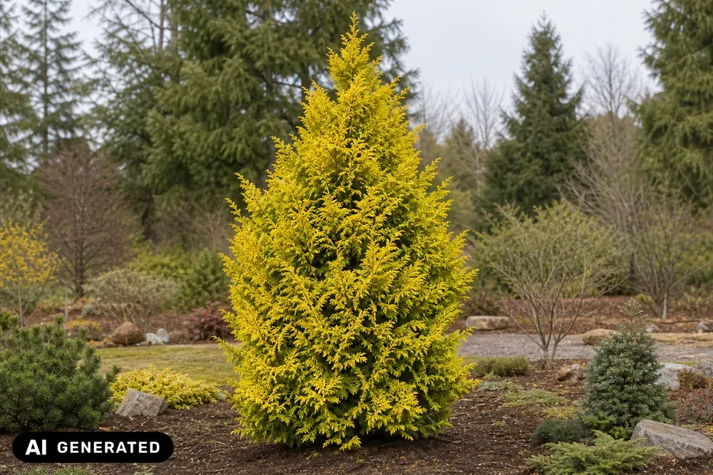 Goldene Hinoki-Scheinzypresse 'Aurea' – Chamaecyparis obtusa 'Aurea'