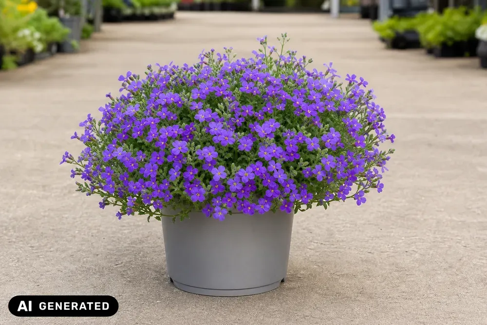 Blaukissen 'Hamburger Stadtpark' – Aubrieta × cultorum 'Hamburger Stadtpark', Bild 2