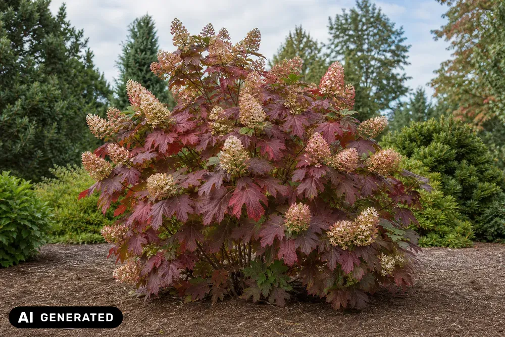 Eichenblättrige Hortensie 'Burgundy' – Hydrangea quercifolia 'Burgundy'