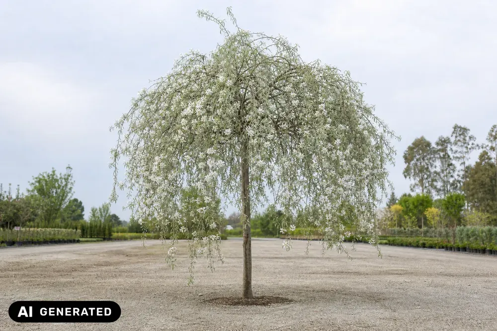 Hängende Weidenblättrige Birne 'Pendula' – Pyrus salicifolia 'Pendula'