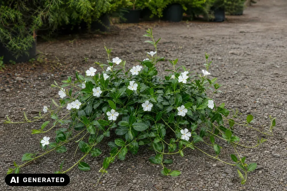 Großes Immergrün 'Alba' – Vinca major 'Alba'