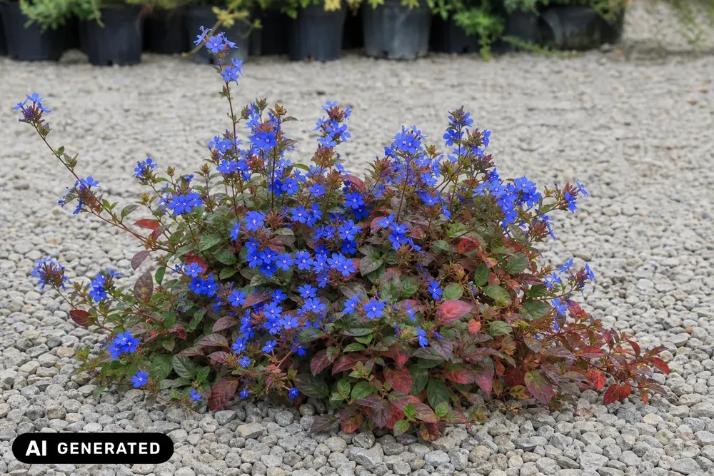 Teppich-Bleiwurz – Ceratostigma plumbaginoides