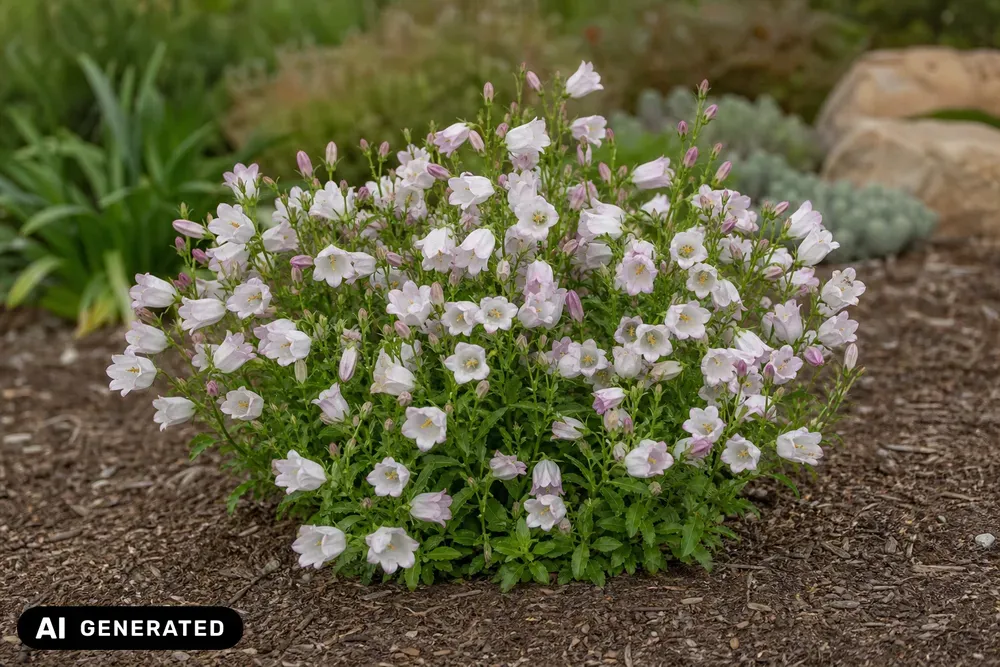 Dalmatiner-Glockenblume 'Clockwise White Blush' – Campanula portenschlagiana 'Clockwise White Blush'