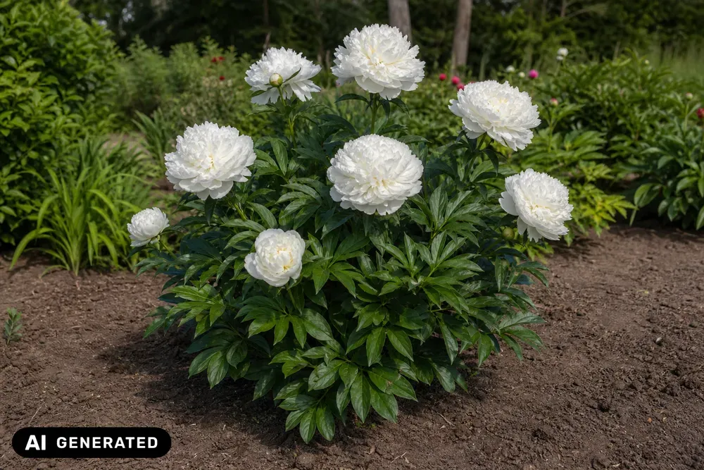 Edel-Pfingstrose 'Duchesse de Nemours' – Paeonia lactiflora 'Duchesse de Nemours'