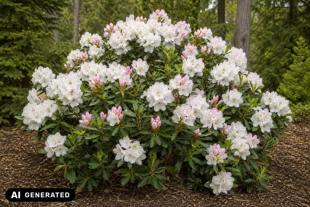Rhododendron 'Cunningham's White' – Rhododendron 'Cunningham's White', Bild 2