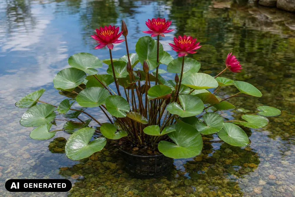 Seerose 'Attraction' – Nymphaea 'Attraction'