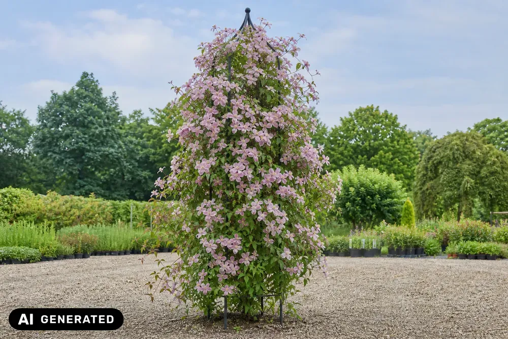 Berg-Waldrebe 'Rubens' – Clematis montana 'Rubens', Bild 3