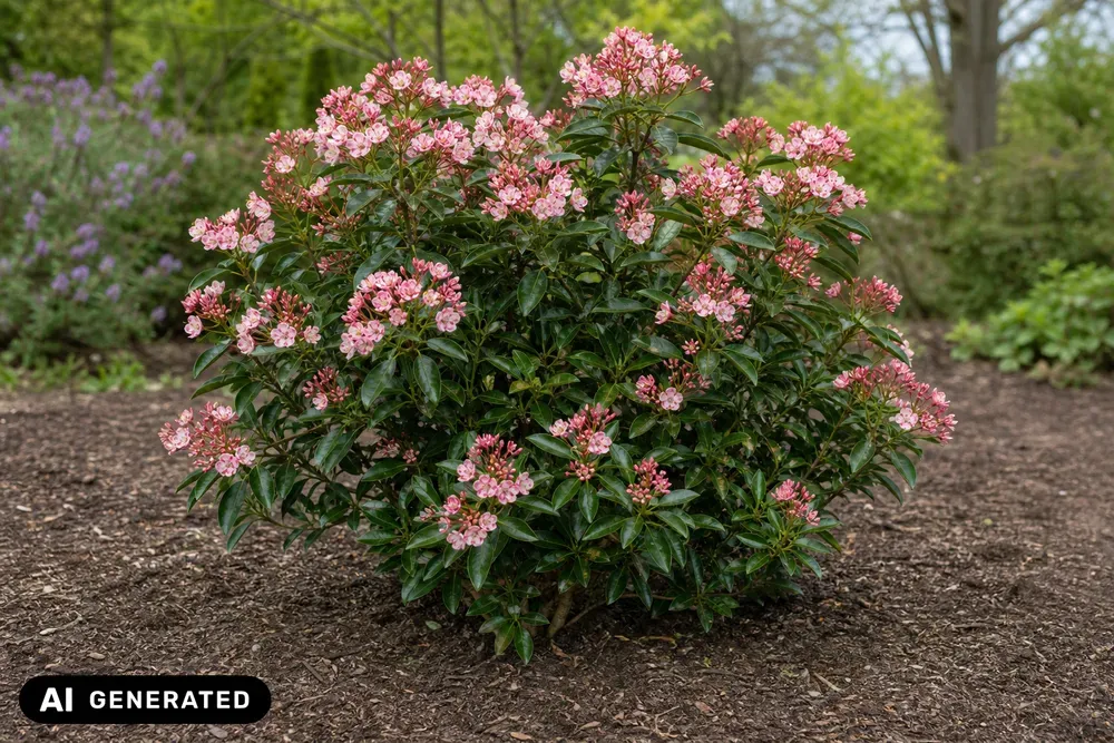 Breitblättrige Lorbeerrose 'Kaleidoskop' – Kalmia latifolia 'Kaleidoskop'