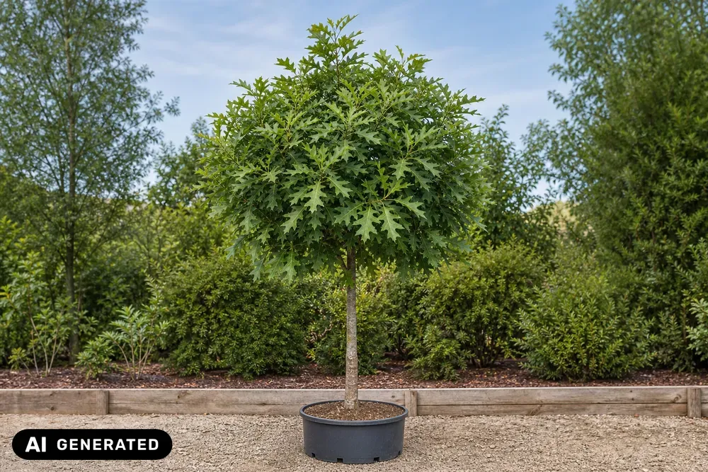 Kugel-Sumpf-Eiche 'Green Dwarf' – Quercus palustris 'Green Dwarf', Bild 2