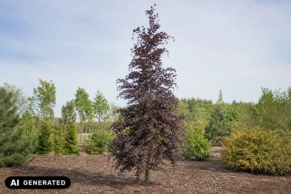 Säulen-Hänge-Blutbuche 'Purple Fountain' – Fagus sylvatica 'Purple Fountain'