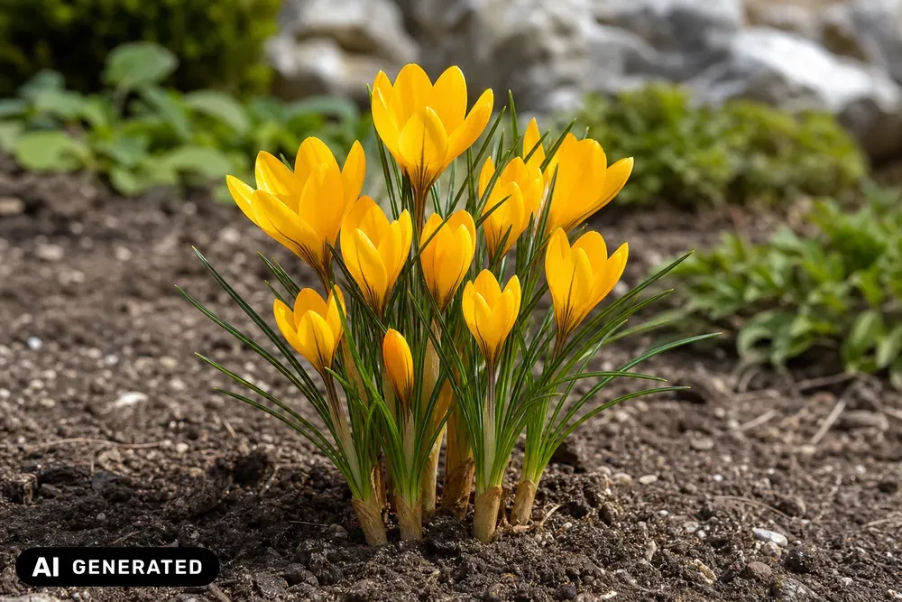 Gelber Krokus 'Golden Yellow' – Crocus flavus 'Golden Yellow'