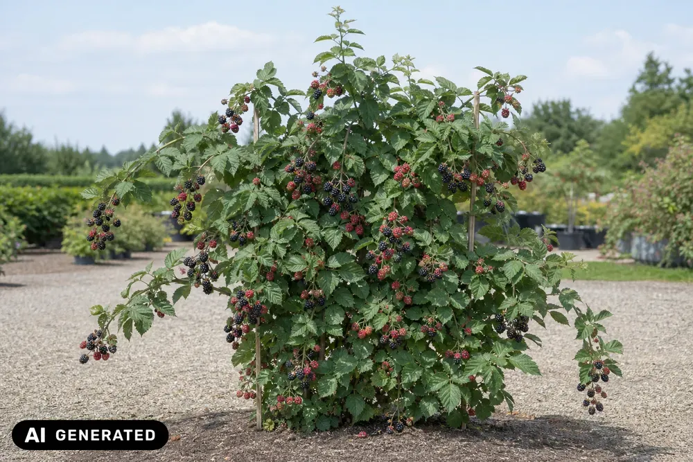Brombeere 'Black Satin' – Rubus fruticosus 'Black Satin', Bild 2