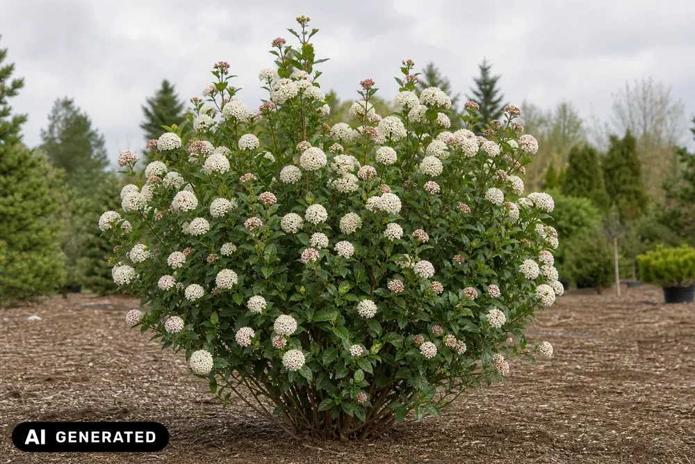 Großblumiger Duft-Schneeball – Viburnum × carlcephalum, Bild 2