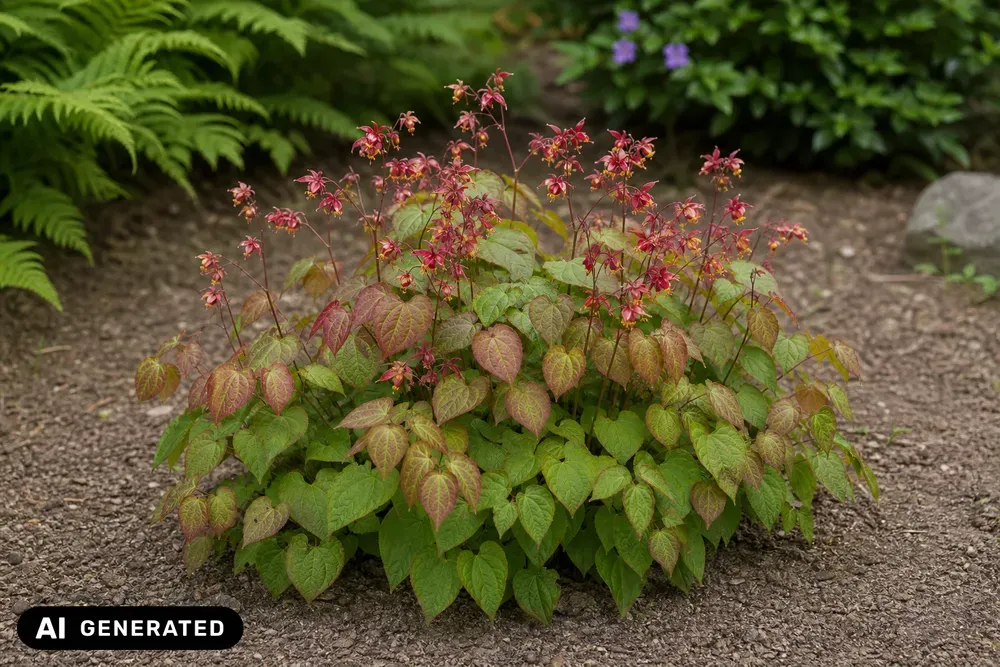 Rote Elfenblume – Epimedium × rubrum, Bild 2