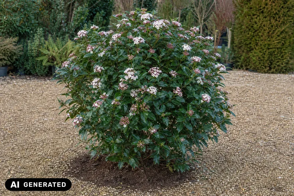 Lorbeer-Schneeball – Viburnum tinus, Bild 2