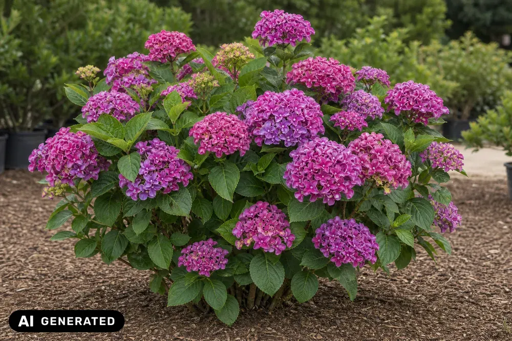 Bauern-Hortensie 'Hopcorn' – Hydrangea macrophylla 'Hopcorn'