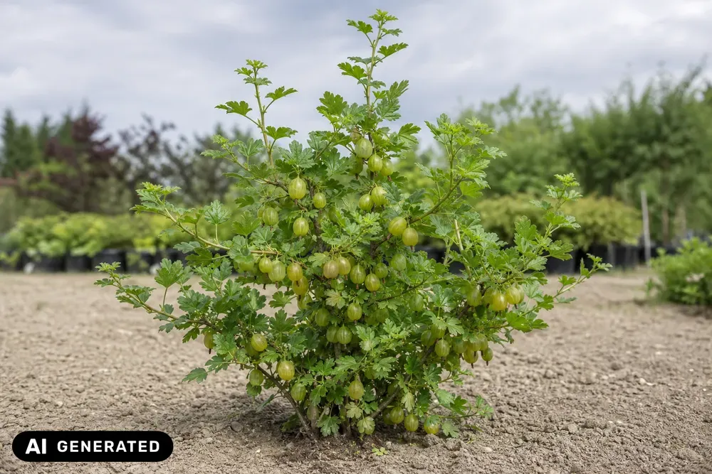 Stachelbeere 'Hinnonmäki Grün' – Ribes uva-crispa 'Hinnonmäki Grün'