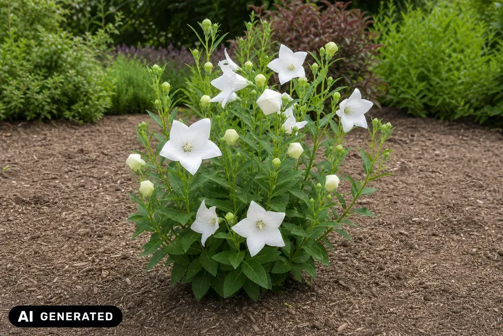 Großblütige Ballonblume 'Astra Weiß' – Platycodon grandiflorus 'Astra Weiß'