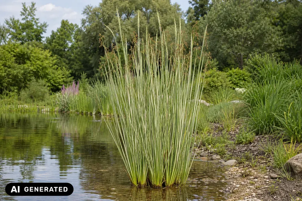 Weißgestreifte Teichbinse 'Albescens' – Schoenoplectus lacustris 'Albescens'