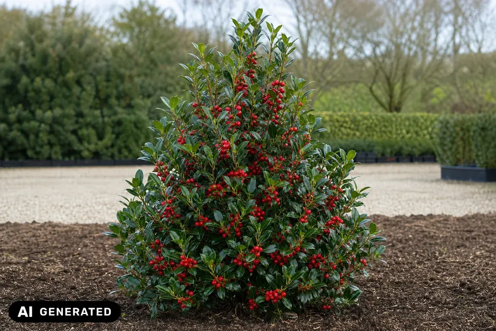 Stechpalme 'J.C. van Tol' – Ilex aquifolium 'J.C. van Tol', Bild 2
