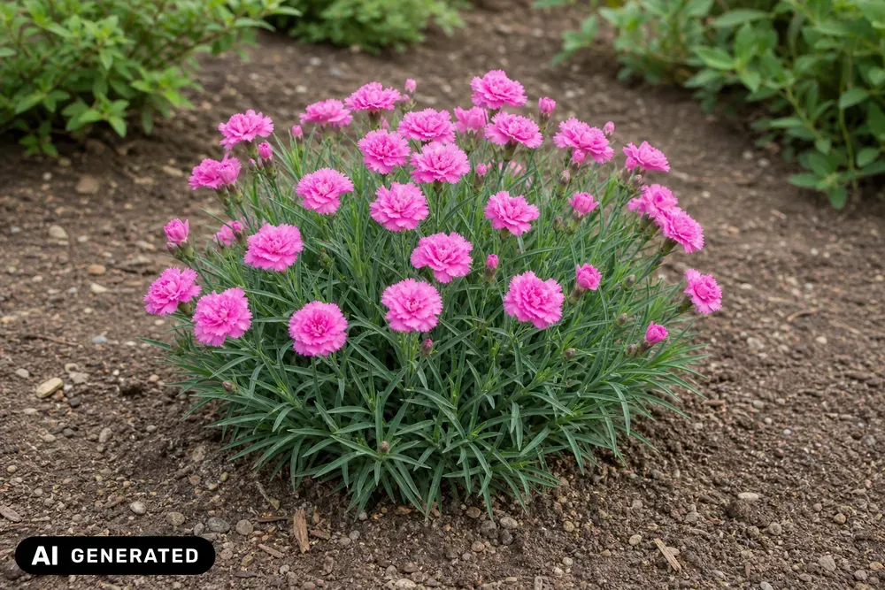 Rosa gefüllte Feder-Nelke 'Roseus Plenus' – Dianthus plumarius 'Roseus Plenus'