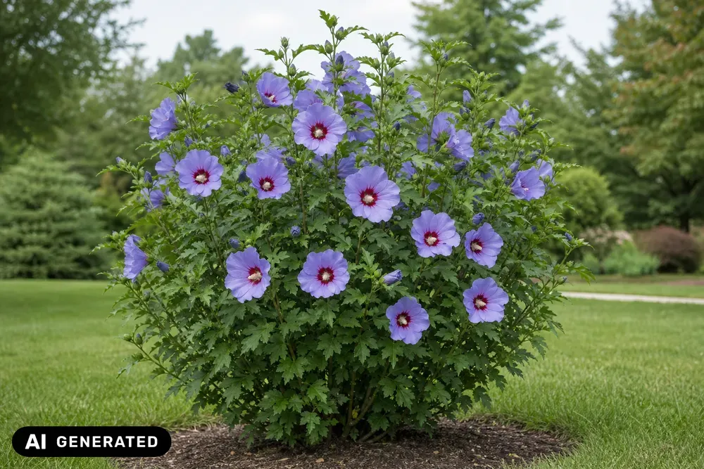 Garteneibisch 'Blue Bird' – Hibiscus syriacus 'Blue Bird', Bild 3