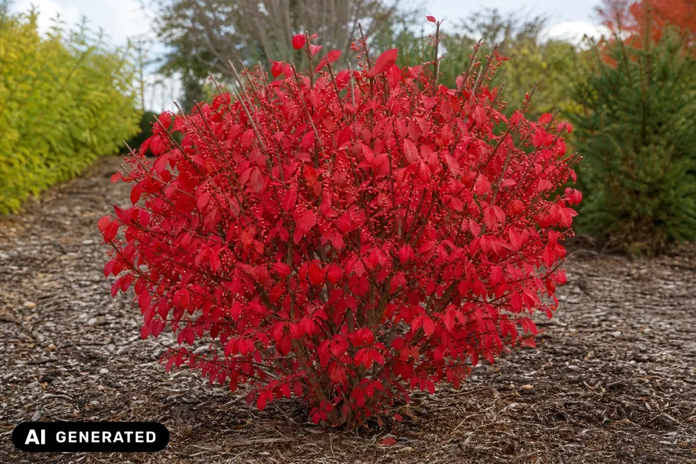Korkflügelstrauch 'Compactus' – Euonymus alatus 'Compactus', Bild 2