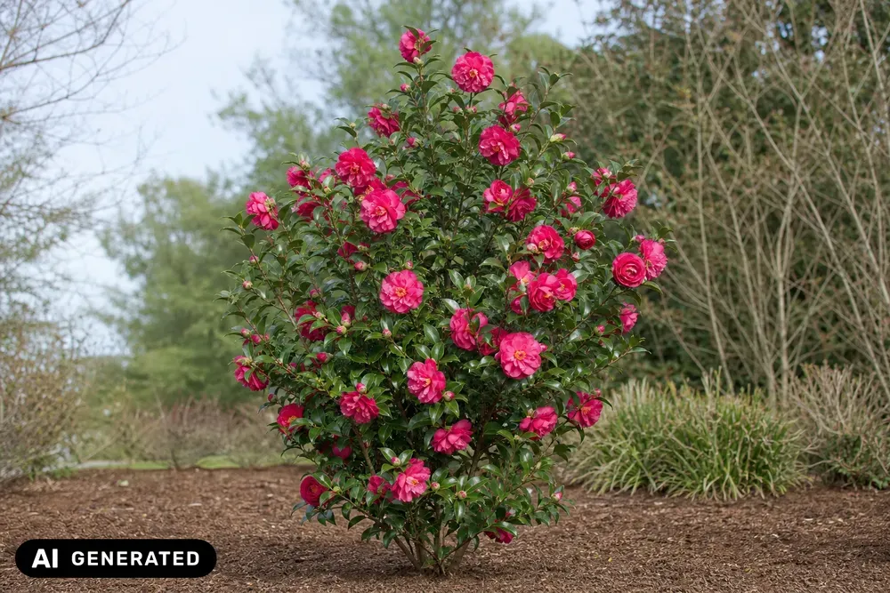 Japanische Kamelie 'R. L. Wheeler' – Camellia japonica 'R. L. Wheeler'