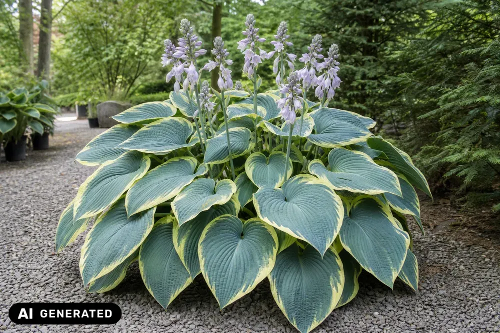 Goldrand-Funkie 'Wide Brim' – Hosta sieboldiana 'Wide Brim'