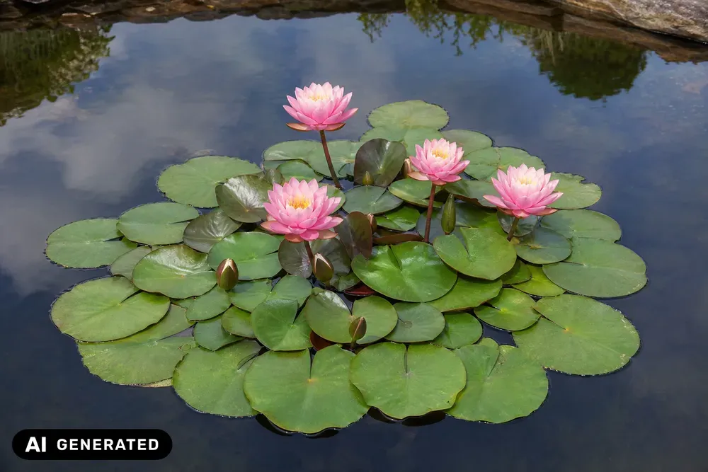 Seerose 'Rosennymphe' – Nymphaea 'Rosennymphe'
