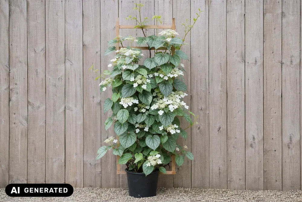 Japanische Kletterhortensie 'Moonlight' – Schizophragma hydrangeoides 'Moonlight'