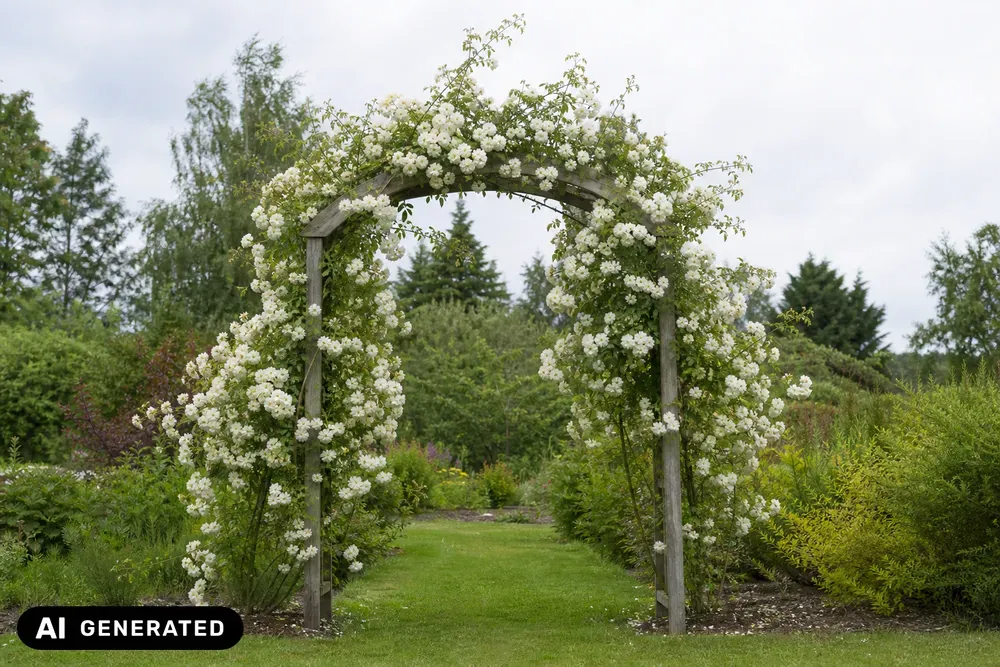 Ramblerrose 'Lykkefund' – Rosa 'Lykkefund'