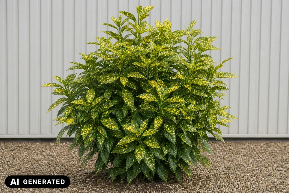 Gold-Aukube 'Variegata' – Aucuba japonica 'Variegata', Bild 2