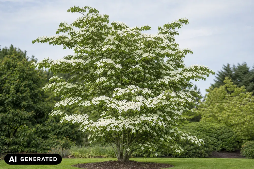 Chinesischer Blumen-Hartriegel 'Schmetterling' – Cornus kousa var. chinensis 'Schmetterling'