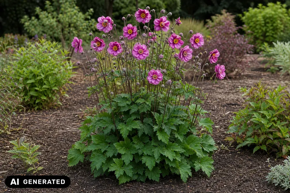 Herbst-Anemone 'Prinz Heinrich' – Anemone japonica 'Prinz Heinrich'
