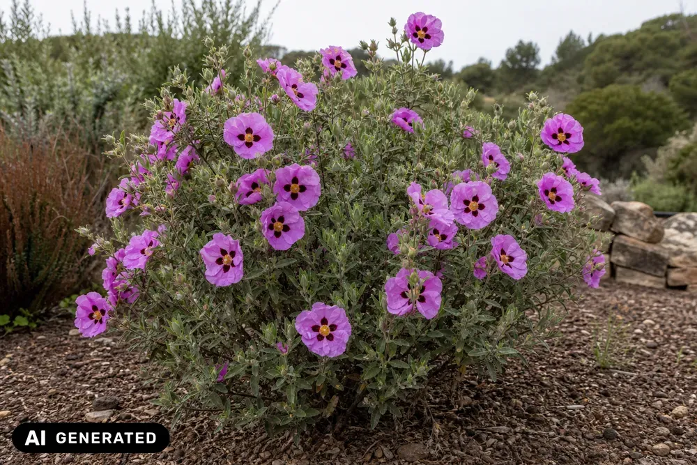 Purpur-Zistrose – Cistus × purpureus
