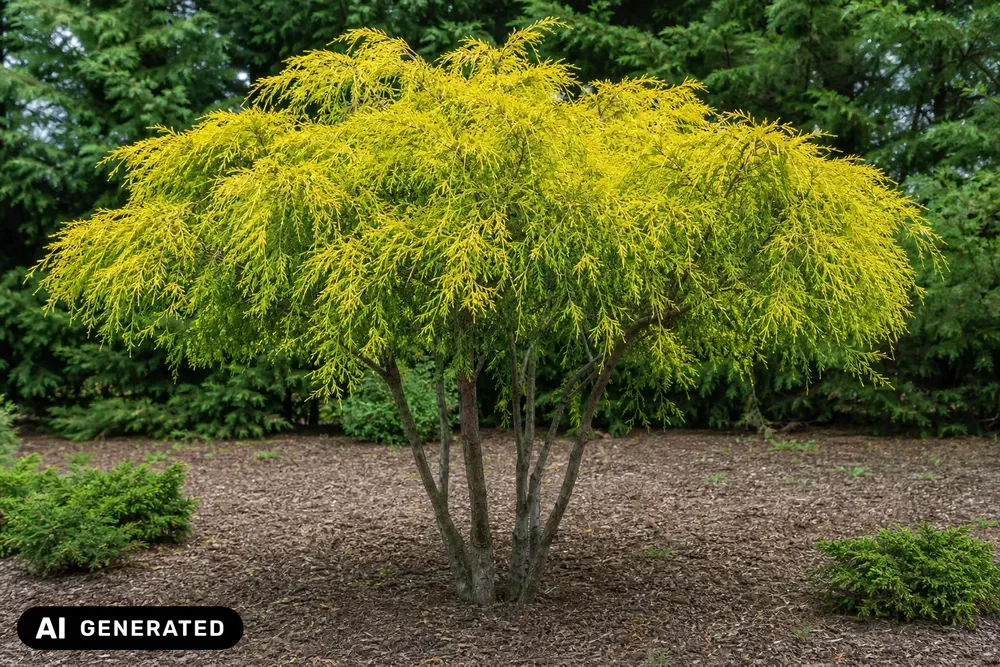 Gelbe Mooszypresse 'Plumosa Aurea' – Chamaecyparis pisifera 'Plumosa Aurea', Bild 2