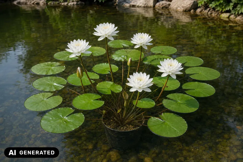 Seerose 'Gonnère' – Nymphaea 'Gonnère'