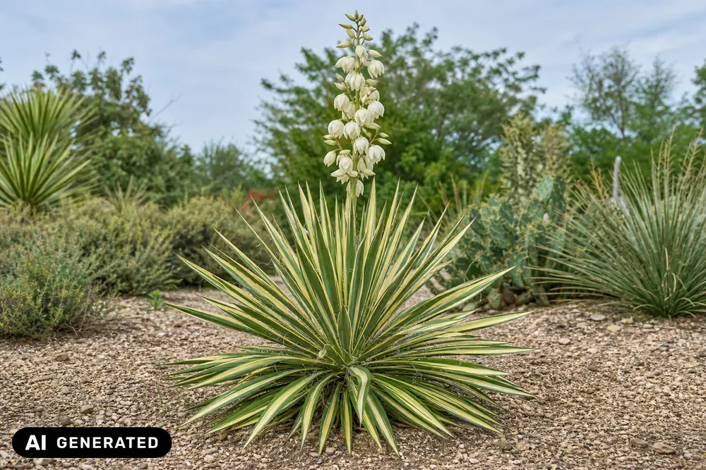 Fädige Palmlilie 'Color Guard' – Yucca filamentosa 'Color Guard'